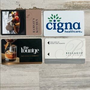Mixed Media Key Cards/ Art Set - Ramsay's Kitchen, Cigna, The Lounge, Bellagio
